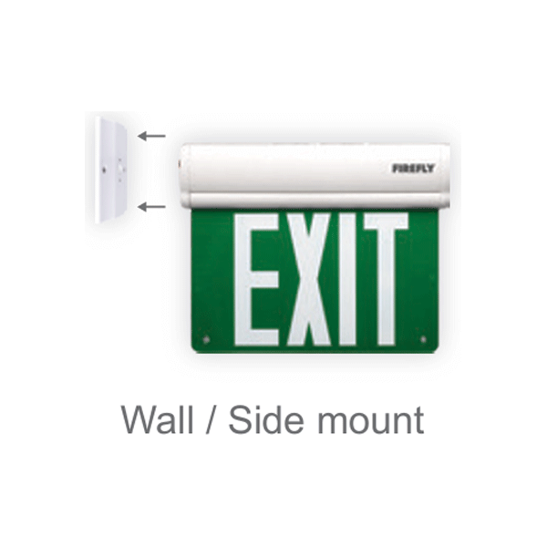 Firefly Double-Faced Exit Light with Wall/Ceiling Mount Option  3 x 1.2V 350mAh (3.6V) Ni-CD Battery Firefly Double-Faced Exit Light with Wall/Ceiling Mount Option  3 x 1.2V 350mAh (3.6V) Ni-CD Battery